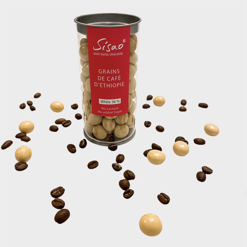 Grains de café d’Éthiopie - Blanc