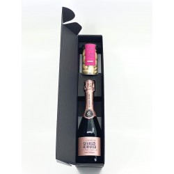 Coffret Champagne Rosé et Amande d'Avola Chocolat Blanc
